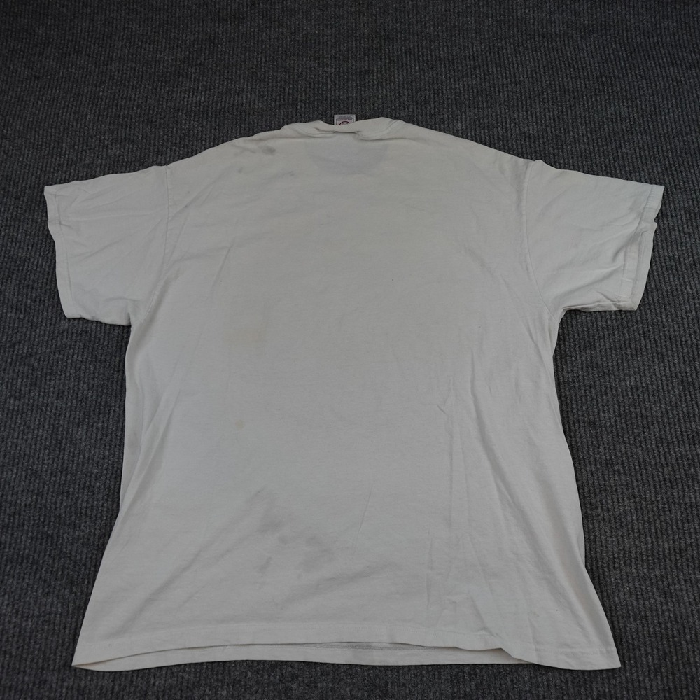 Vintage Basketball Shirt Mens XL White Gimme The Rock Graphic T-Shirt - Picture 6 of 12
